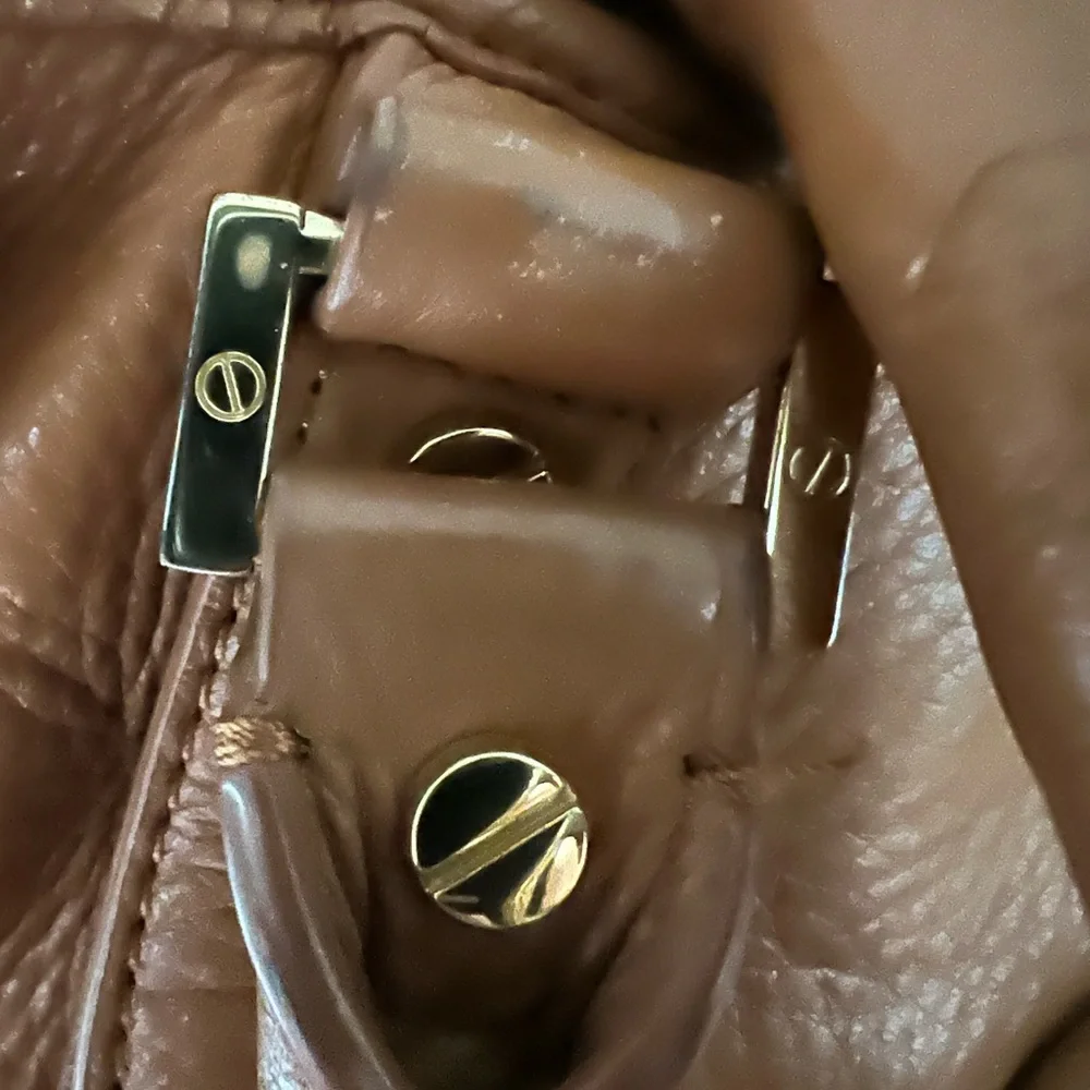 Tory Burch Tan Pebbled Leather Amanda Hobo Satchel w/original crossbody strap